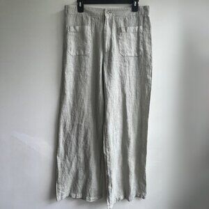 Zara Women’s Linen Patch Pocket Trouser Pants - Size L NWT